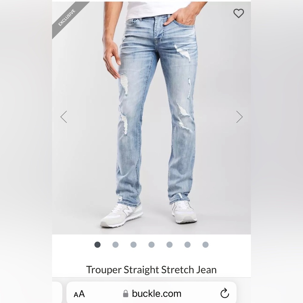 Men’s Departwest Trouper Straight Stretch Jeans, 33L, 33 long.